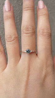 Estel Fleur Ring, 0.55ct Unheated Sapphire