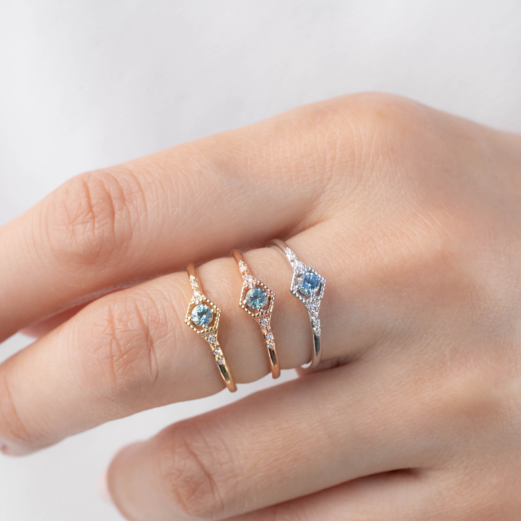 Agatha Ring, 0.15ct Montana Sapphire of your choice