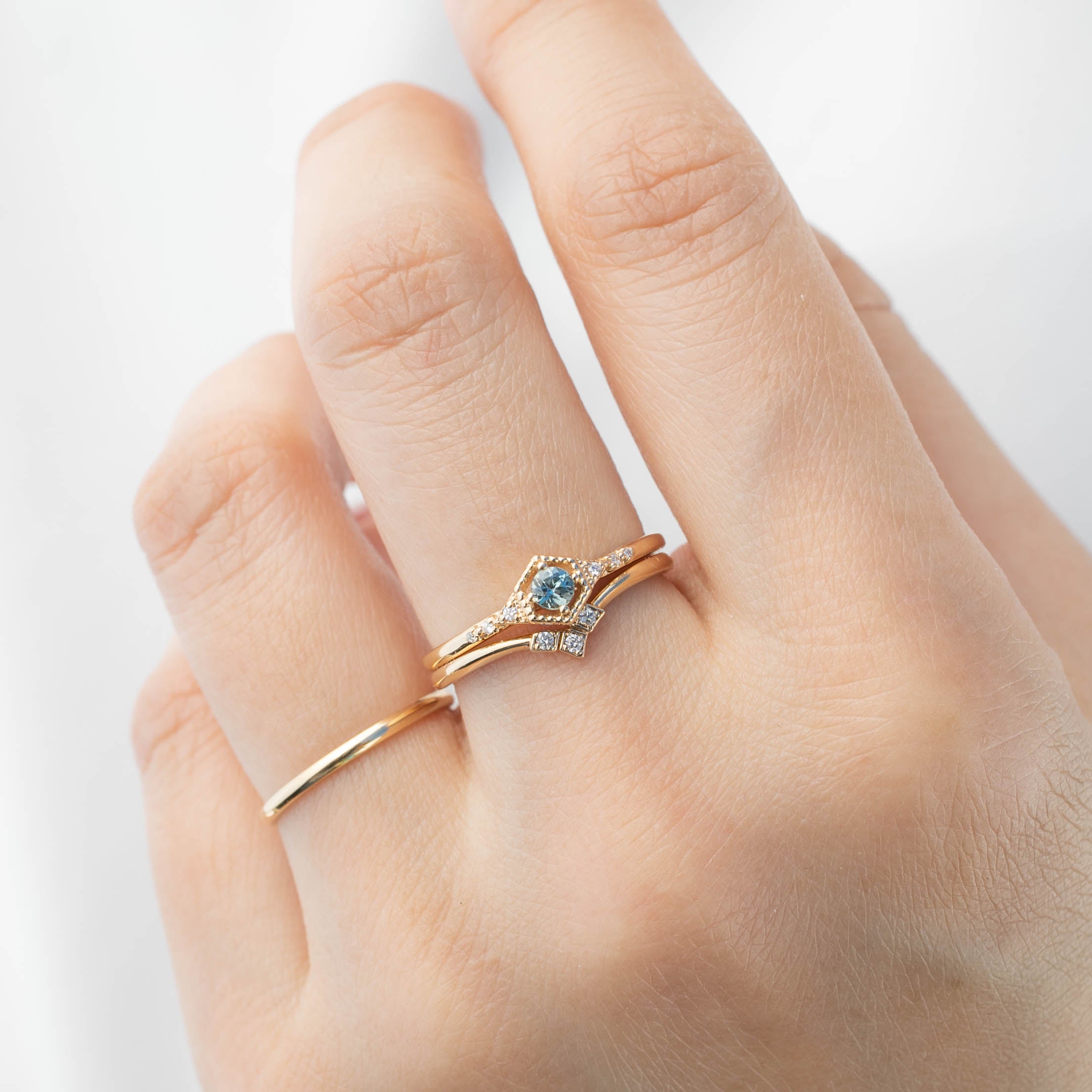 Agatha Ring, 0.15ct Montana Sapphire of your choice
