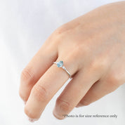 Estel Ring, 0.60ct Montana Sapphire, oval shape gemstone