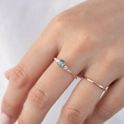 Estel Fleur Ring, 0.55ct Unheated Sapphire