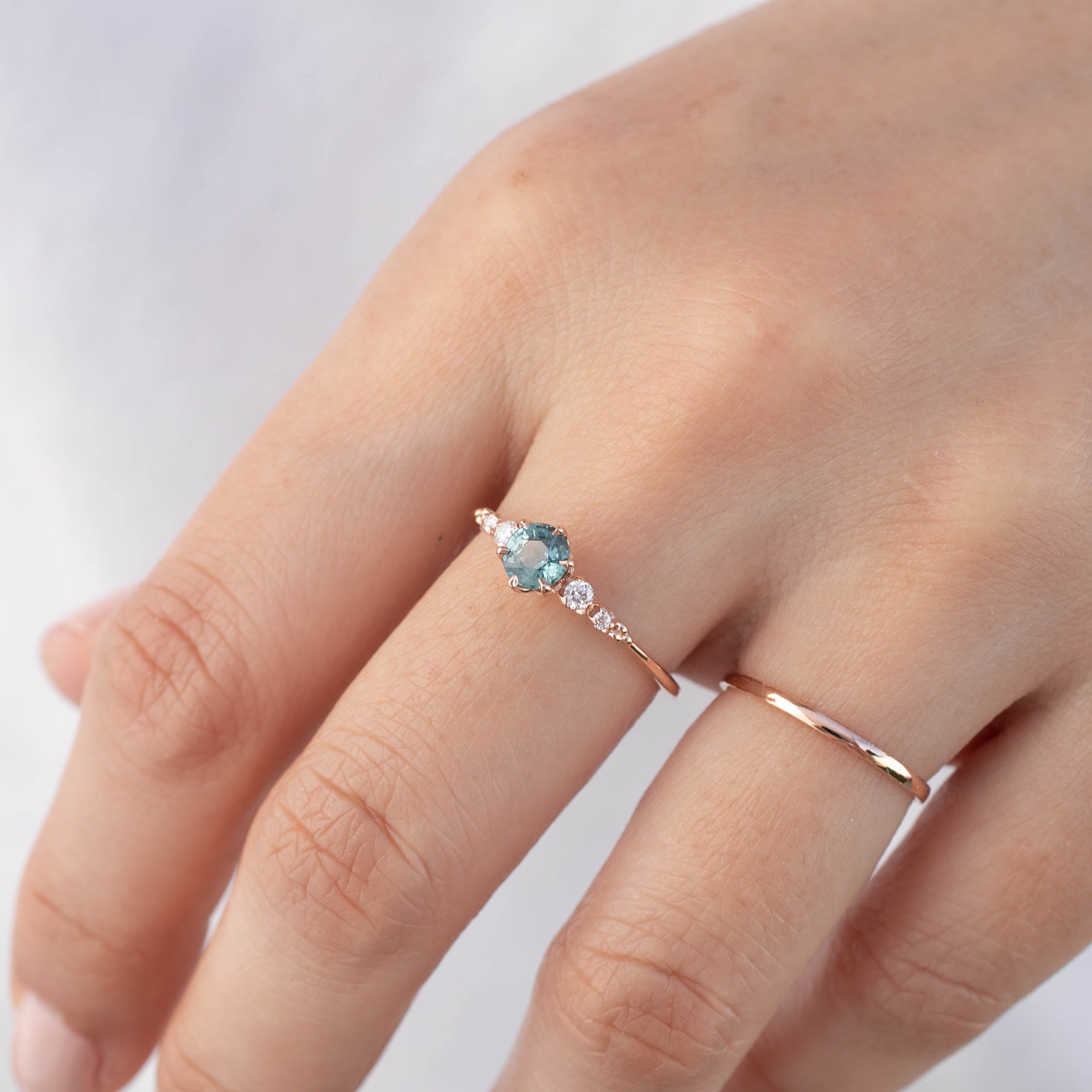 Estel Fleur Ring, 0.55ct Unheated Sapphire