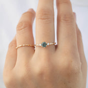 Estel Fleur Ring, 0.55ct Unheated Sapphire