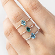 Eloise Ring, 0.60ct Montana Sapphire, oval shape gemstone