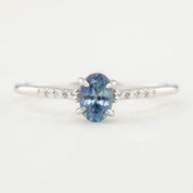 Eloise Ring, 0.60ct Montana Sapphire, oval shape gemstone
