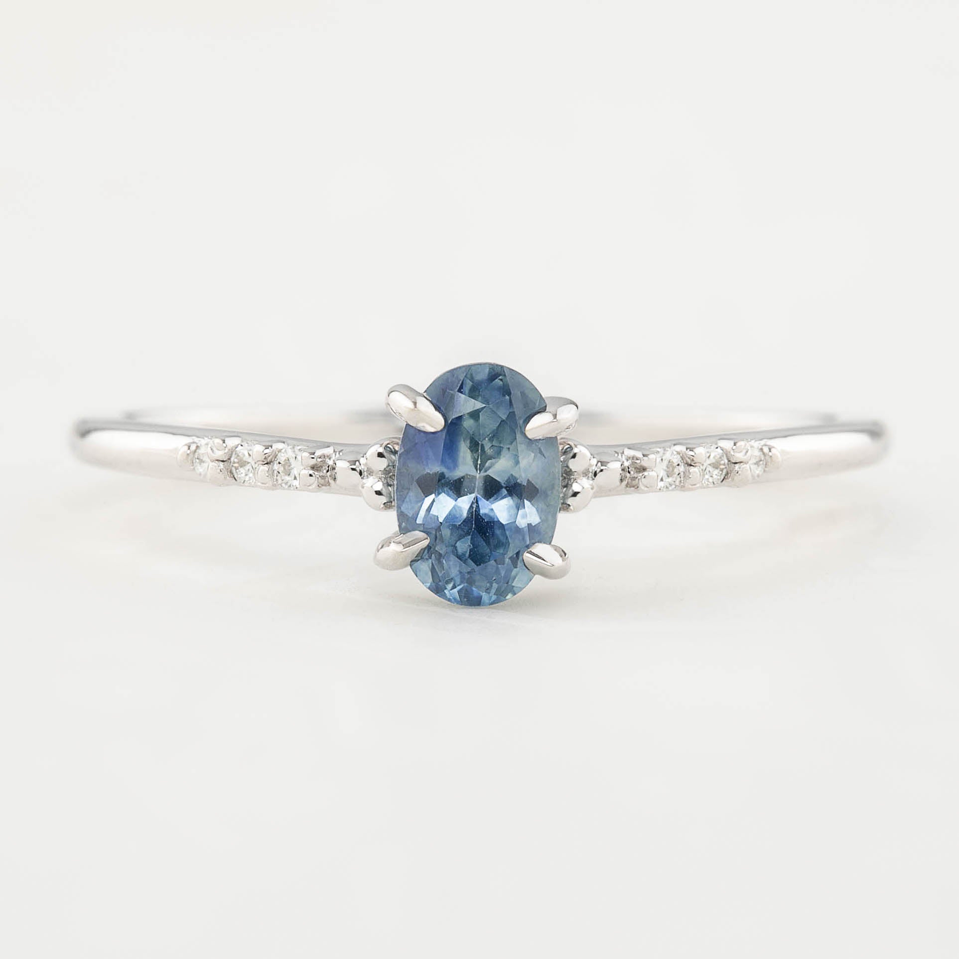 Eloise Ring, 0.60ct Montana Sapphire, oval shape gemstone