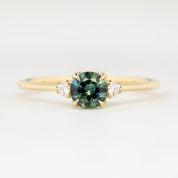 Sofia Ring - 5mm 0.60ct Queensland Green Sapphire