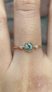 Moon & Star Ring, 0.45ct Sapphire