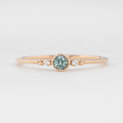 Estel Bezel Ring, 0.18ct Montana Sapphire of your choice