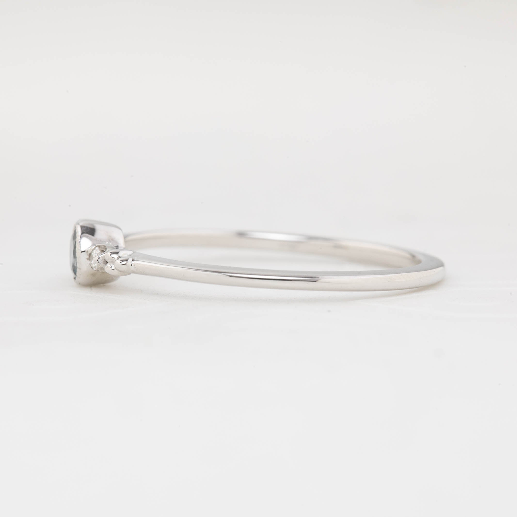 Estel Bezel Ring, 0.18ct Montana Sapphire of your choice