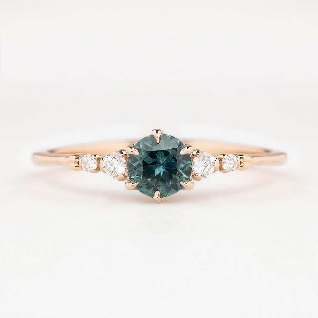 Estel Fleur Ring, 0.60ct Montana Sapphire