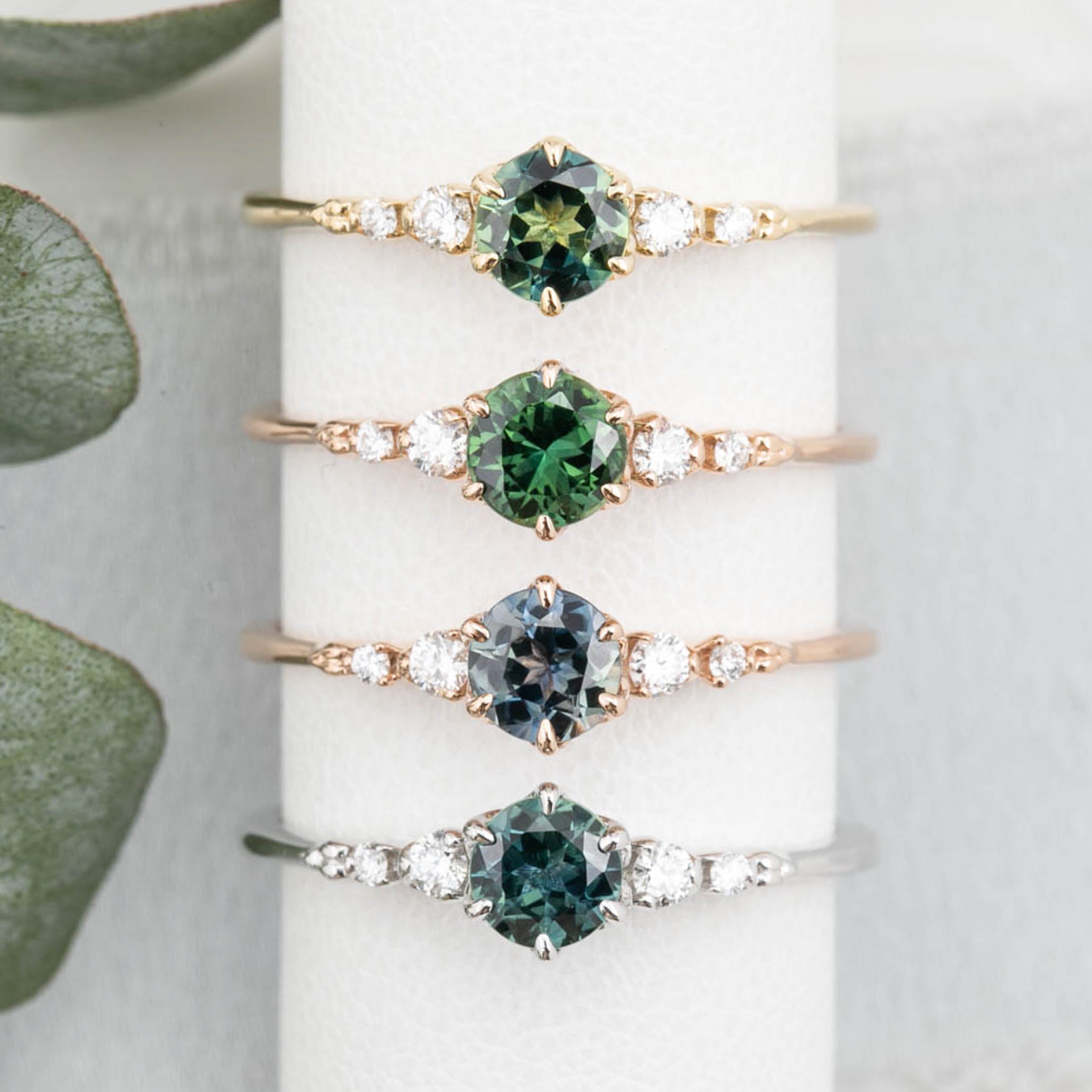 Estel Fleur Ring, 0.50ct Queensland Sapphire of your choice