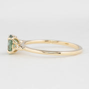 Estel Ring, 0.80ct Montana Sapphire, oval shape gemstone