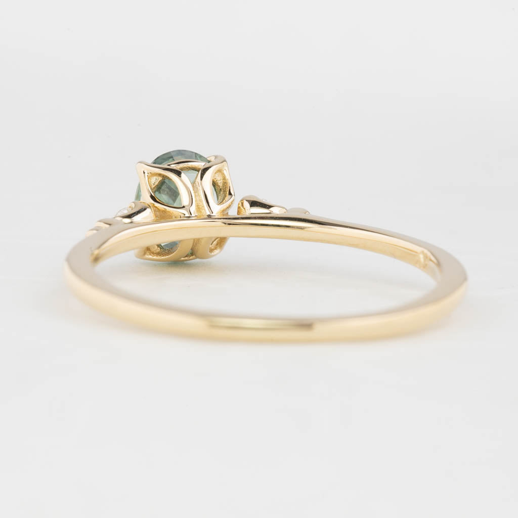 Estel Ring, 0.80ct Montana Sapphire, oval shape gemstone