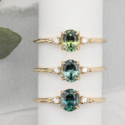 Estel Ring, 0.95ct Montana Sapphire, oval shape gemstone