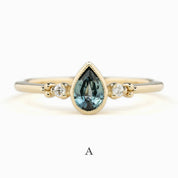 Estel Bezel Ring, 0.55ct Montana Sapphire