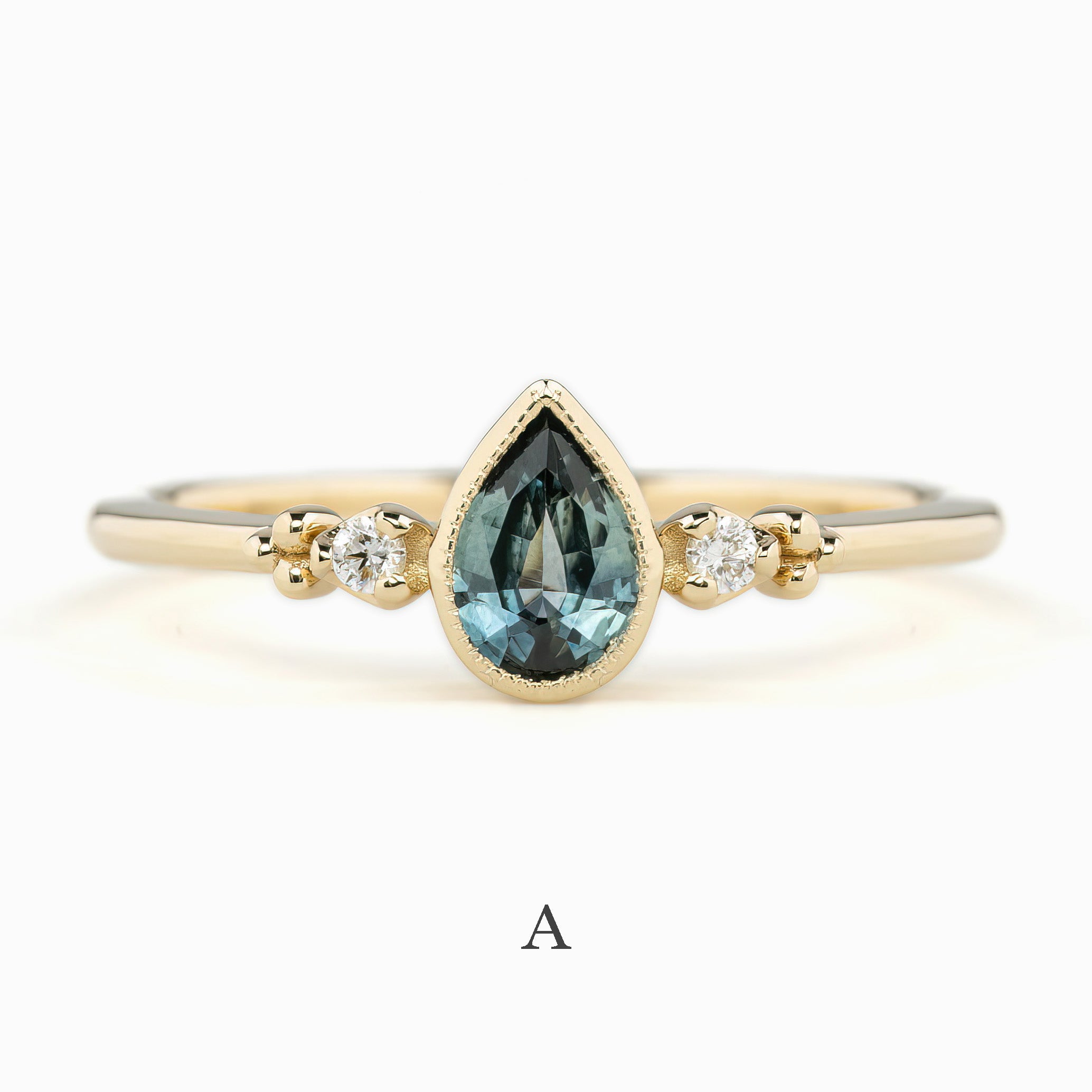 Estel Bezel Ring, 0.55ct Montana Sapphire