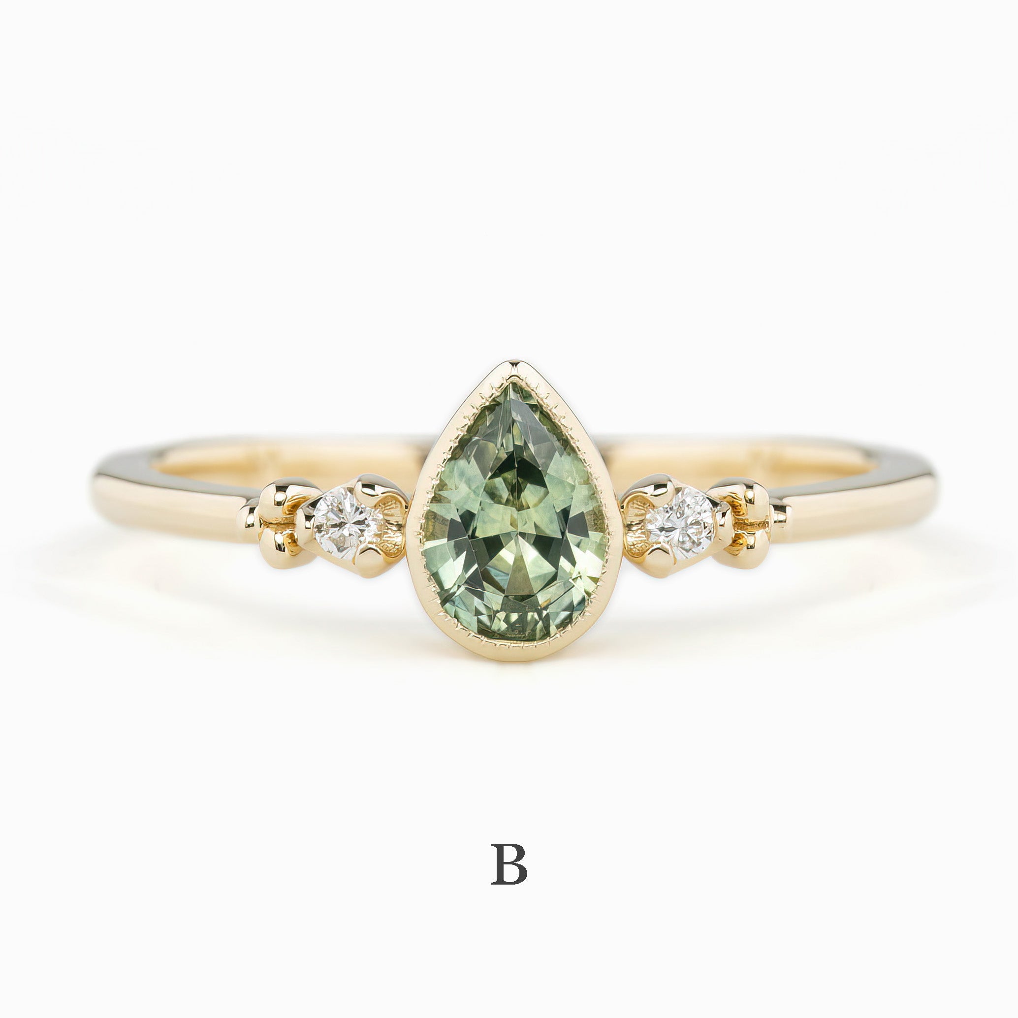 Estel Bezel Ring, 0.55ct Montana Sapphire