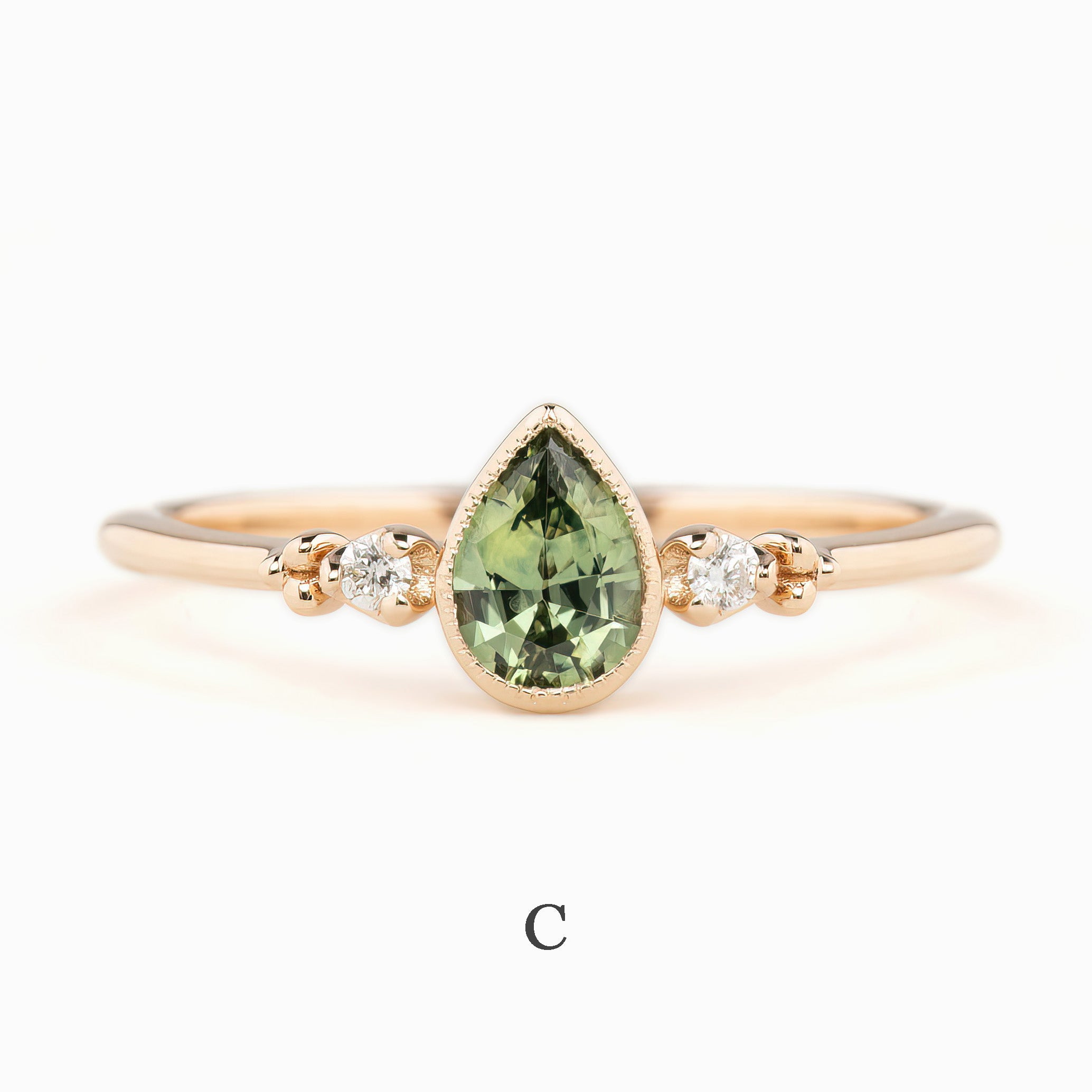 Estel Bezel Ring, 0.55ct Montana Sapphire