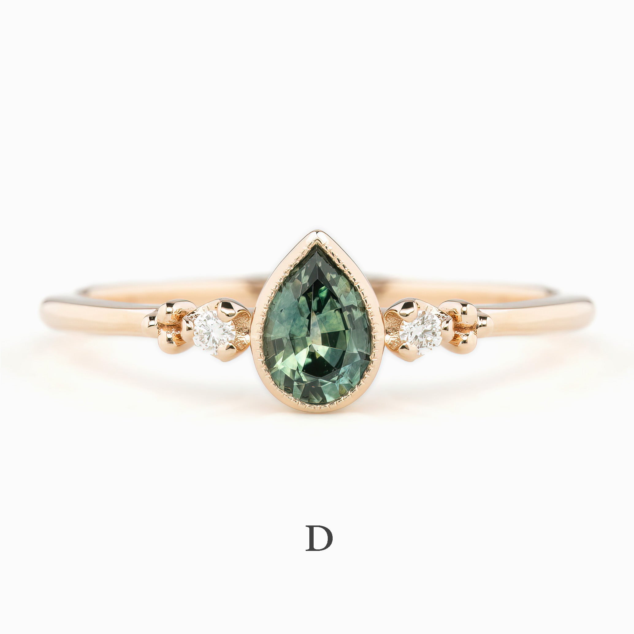 Estel Bezel Ring, 0.55ct Montana Sapphire
