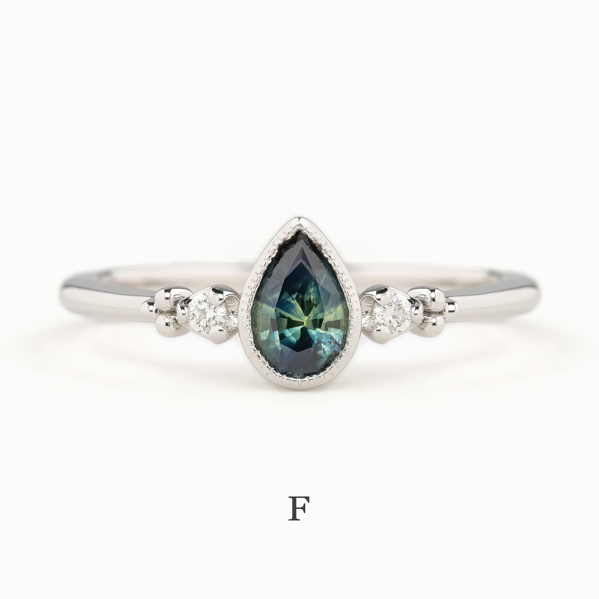Estel Bezel Ring, 0.55ct Montana Sapphire