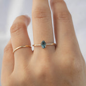 Grace Ring, 0.60ct Montana Sapphire, oval shape gemstone