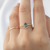 Grace Ring, 0.60ct Montana Sapphire, oval shape gemstone