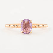Candy Ring 7x5mm 0.40ct Unheated Purple Sapphire, 14k Rose Gold (One of a kind)