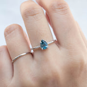 Grace Ring, 0.62ct Blue Montana Sapphire