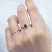Grace Ring, 0.73ct Blue Montana Sapphire