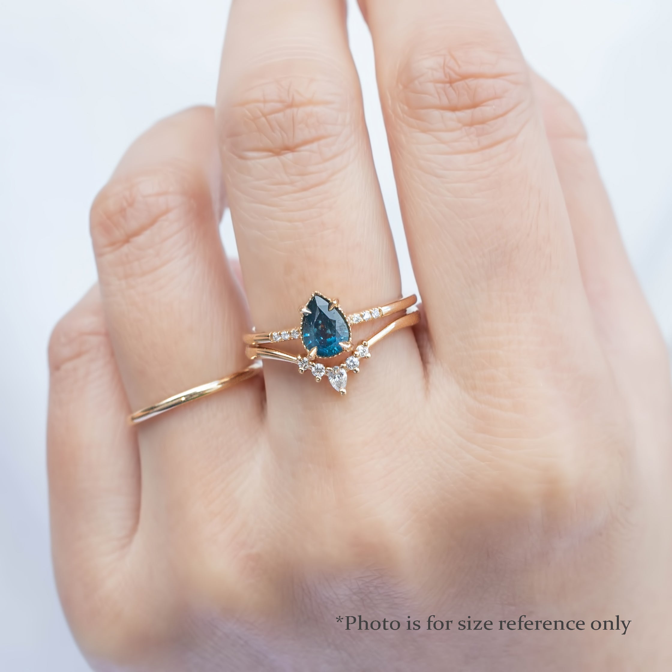 Grace Ring, 0.62ct Blue Montana Sapphire