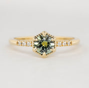 Grace Ring, 0.72ct Parti Blue Yellow Montana Sapphire
