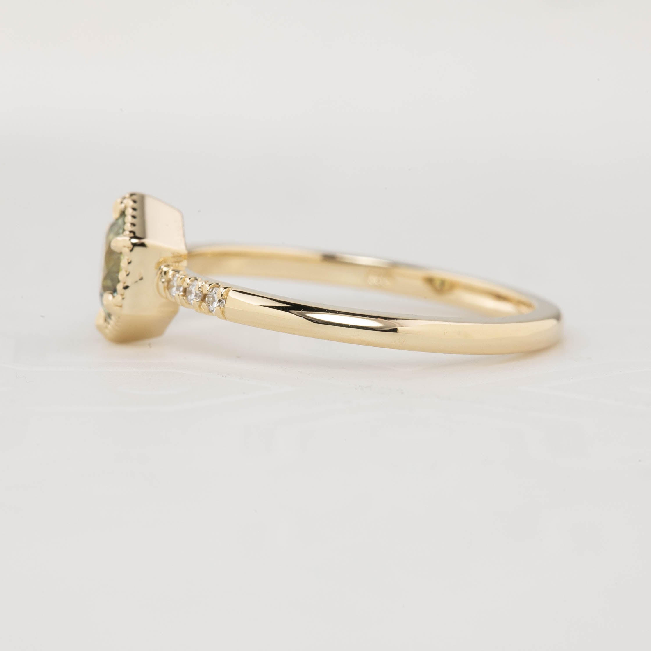 Grace Ring, 0.72ct Parti Blue Yellow Montana Sapphire