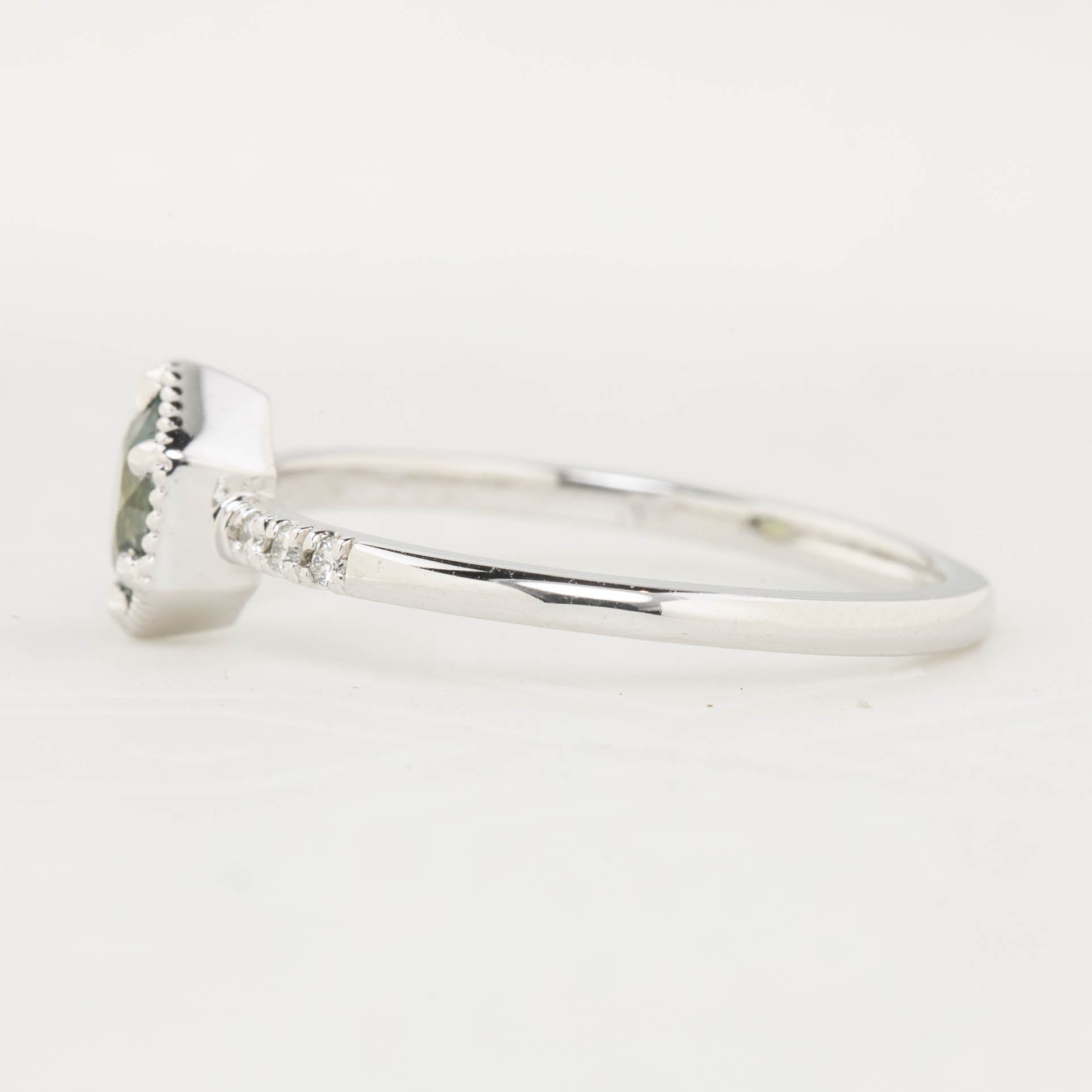 Grace Ring, 0.77ct Parti Blue Green Queensland Sapphire