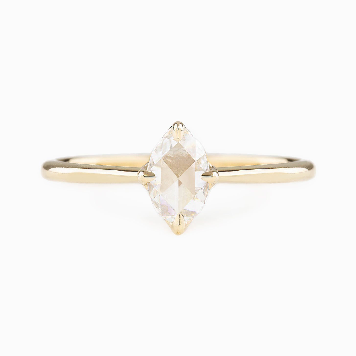 Alice Ring, 0.30ct Oval Rose Cut Diamond
