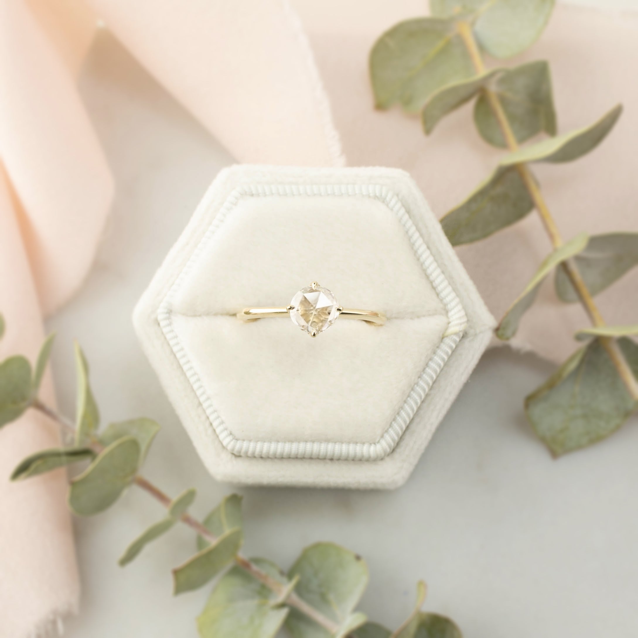 Alice Ring, 0.50ct Round Rose Cut Diamond