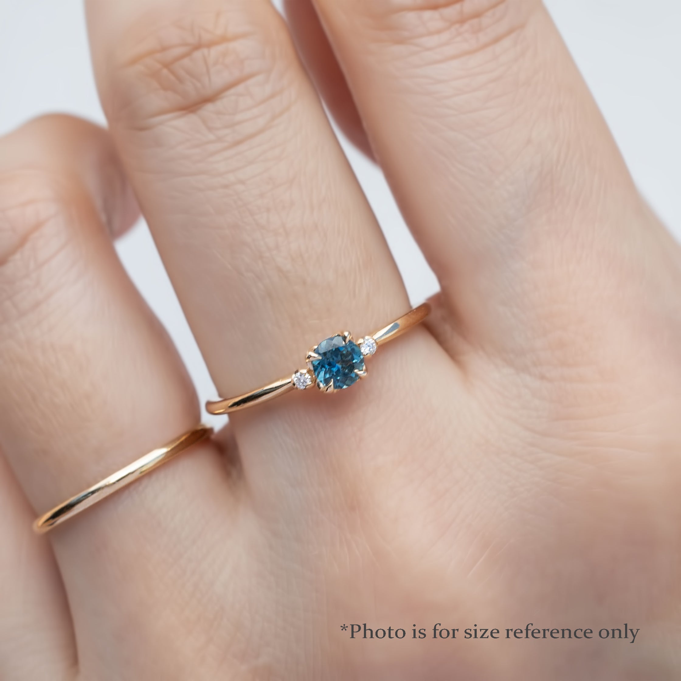 Sofia Ring, 0.30ct Montana Sapphire of your choice