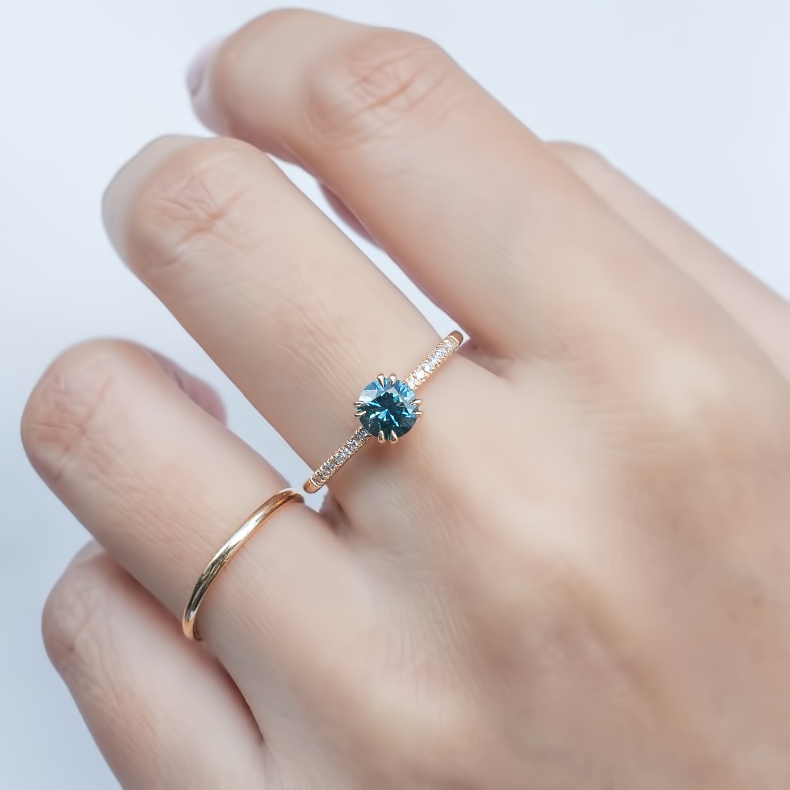 Sabrina Ring, 0.71ct Montana Sapphire