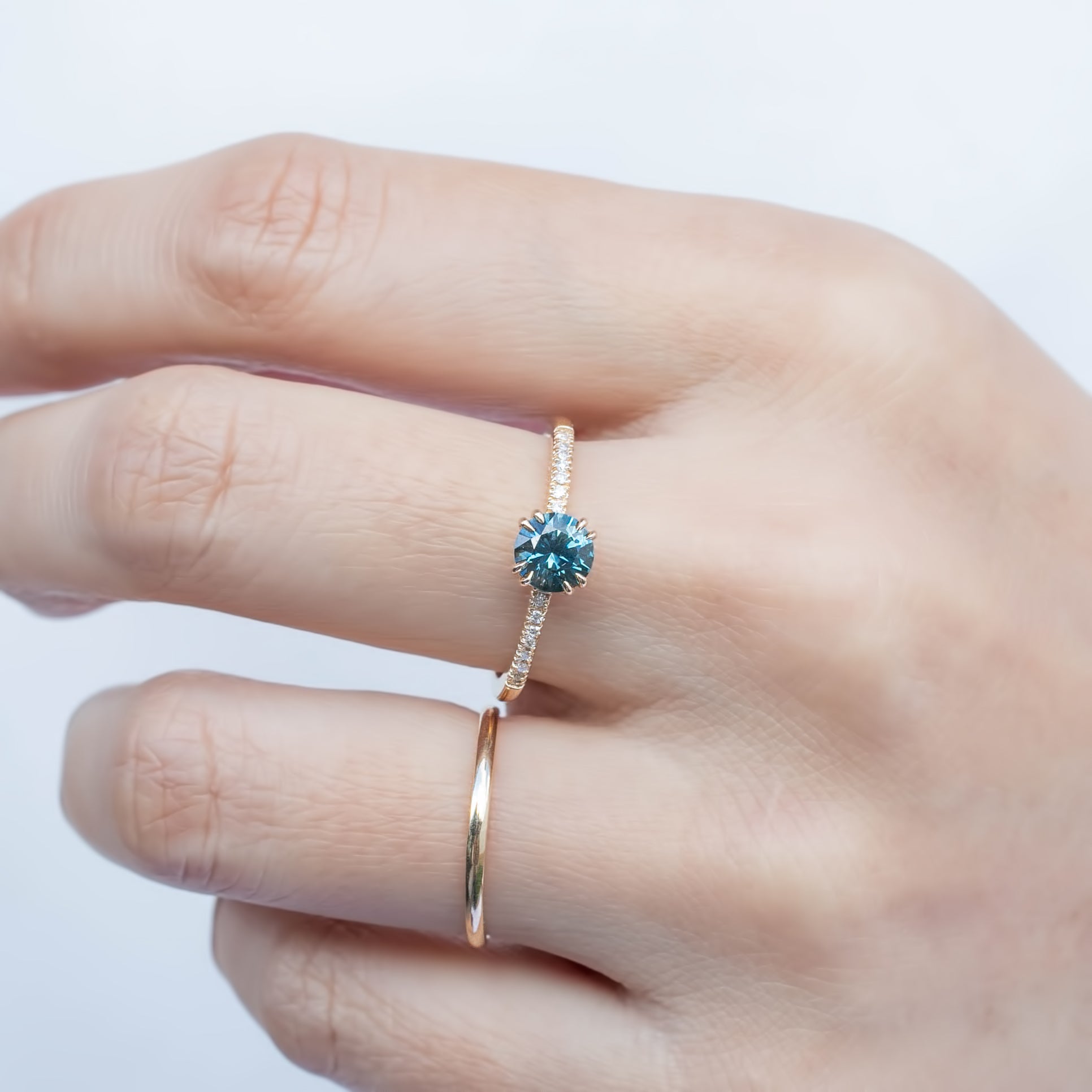 Sabrina Ring, 0.71ct Montana Sapphire