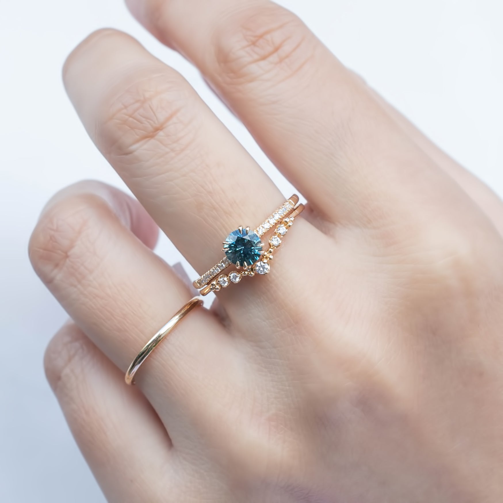 Sabrina Ring, 0.71ct Montana Sapphire