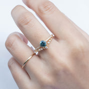 Sabrina Ring, 0.71ct Montana Sapphire