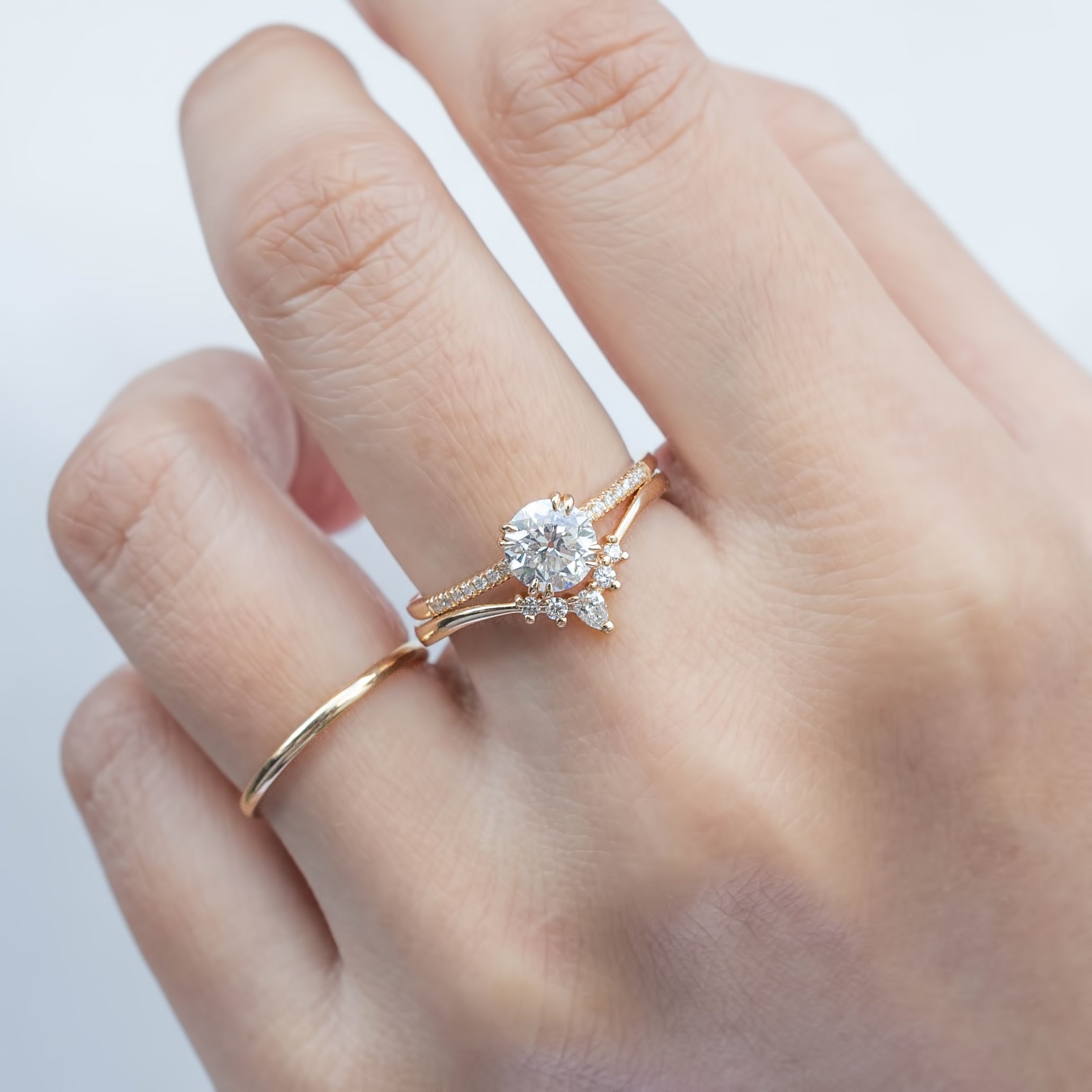 Sabrina Ring, 1.00ct European Cut Diamond