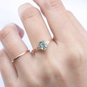 Teresa Ring - 0.93ct Light Green Unheated Madagascar Sapphire Ring (One of a kind)