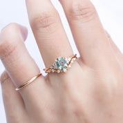 Teresa Ring - 0.93ct Light Green Unheated Madagascar Sapphire Ring (One of a kind)