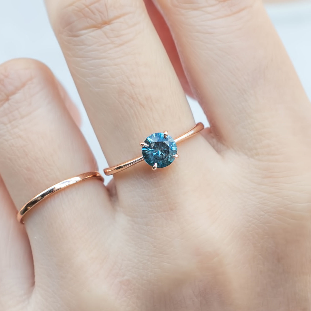 Nina Ring, 0.91ct Montana Sapphire