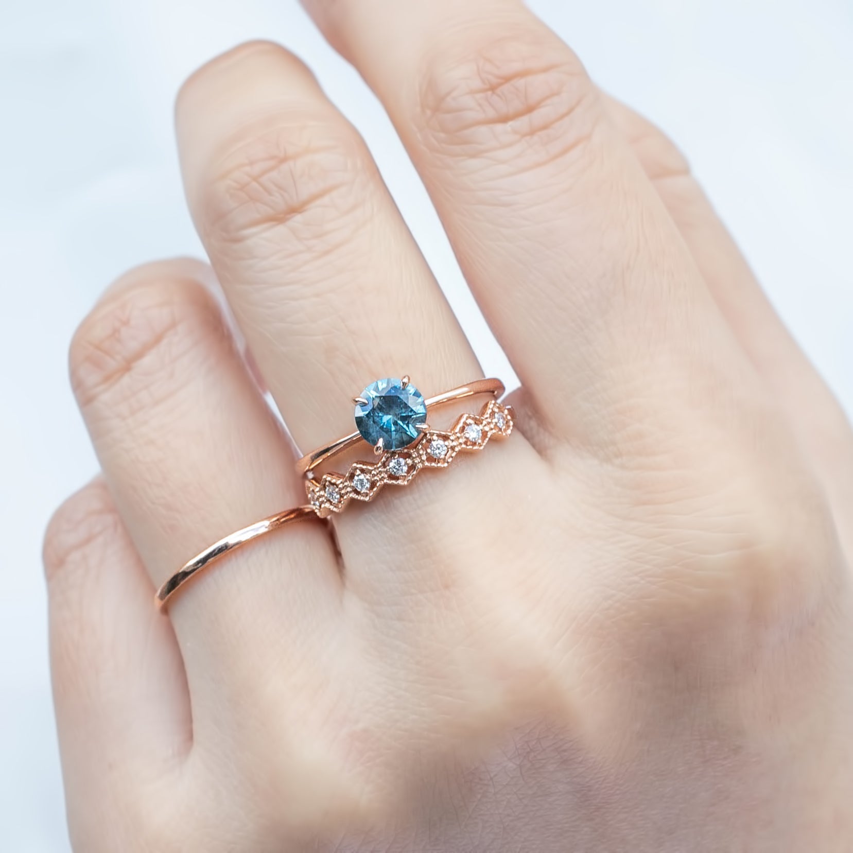 Nina Ring, 0.91ct Montana Sapphire