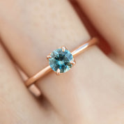 サラリング　ブルーモンタナサファイア　0.67ct　14Kローズゴールド