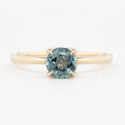 【一点物】サラリング ・0.89ct・加熱モンタナ産ライトブルーグリーンサファイア・K14YG