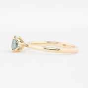 【一点物】サラリング ・0.89ct・加熱モンタナ産ライトブルーグリーンサファイア・K14YG
