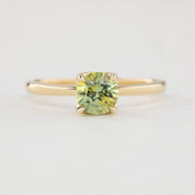 Sara Ring - 0.91ct Parti Light Green Montana Sapphire (One of a kind)
